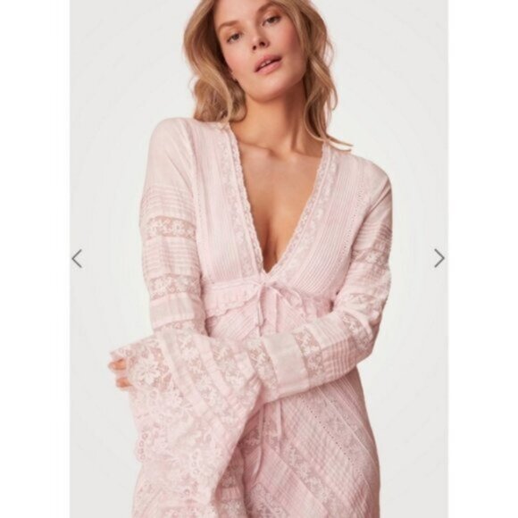 LoveShackFancy Weil Lace Inset Maxi Dress - Picture 3 of 15